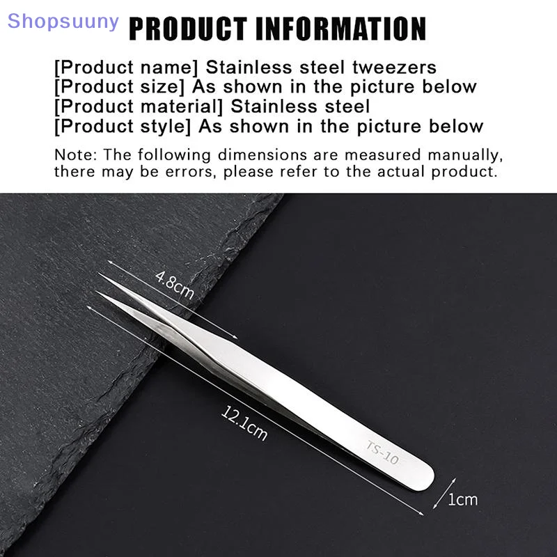 [SU]6PCS Bent Straight Tweezers Stainless Steel Tweezers For Fine Work In Crafts[SU]