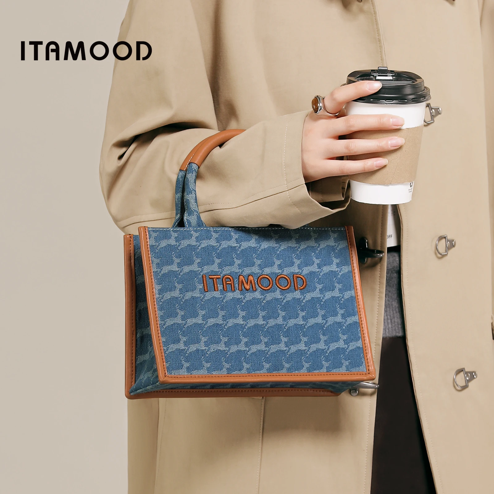 

ITAMOOD Women Handbag with Adjustable Long Shoulder Strap Blue Luxury Original Designer Brand Crossbody Bag Back To School Gift