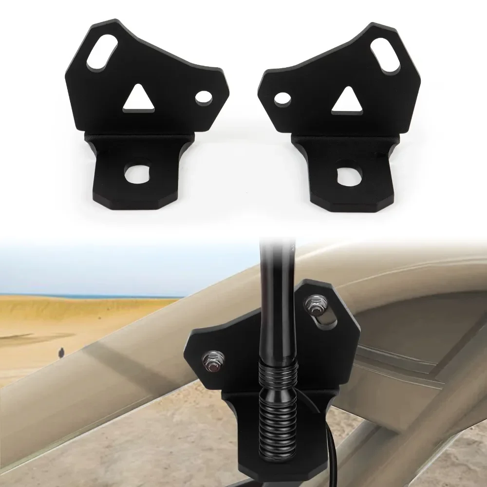 UTV Adjustable X3 Whip Light Flag Mount Rear Pillar Flag Antenna Mounting Brackets for LED Whip Light Can Am Maverick X3