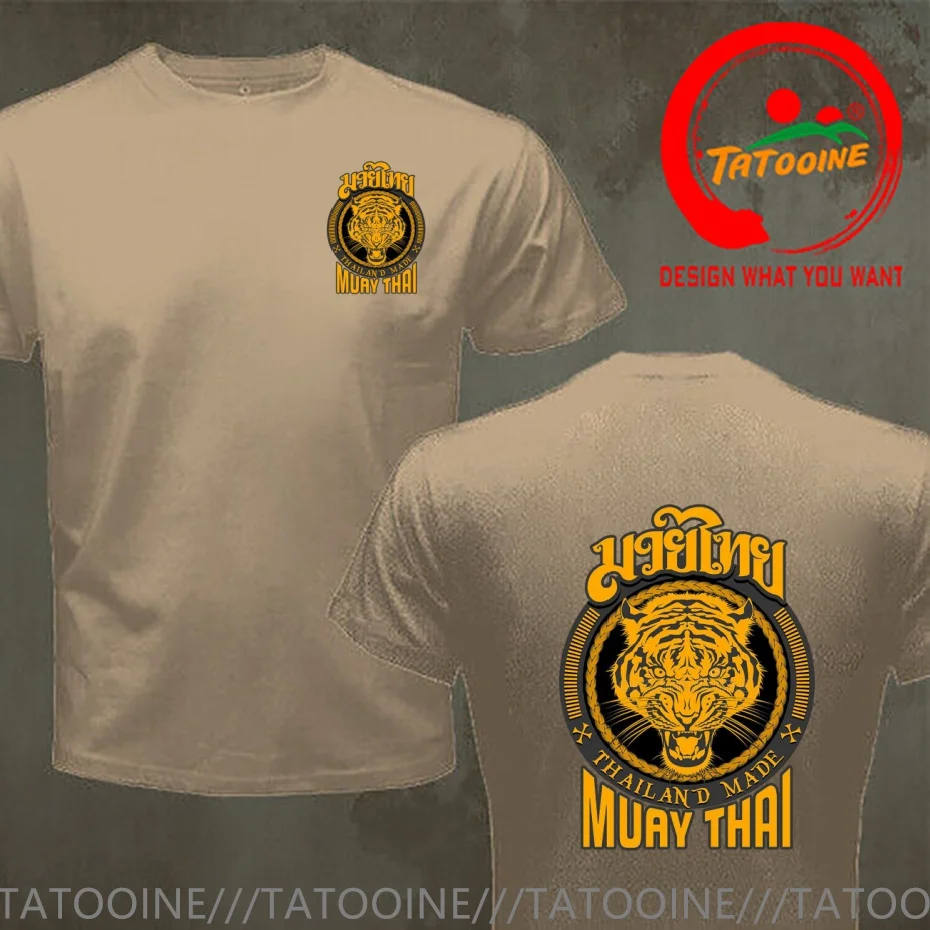 Funny Design Muay Thai Aka Thai Kickboxing  Shirt Men Fashion Trendy Casual Clothing Stylish Tops Tee Shirt Leisure Tshirt Men's