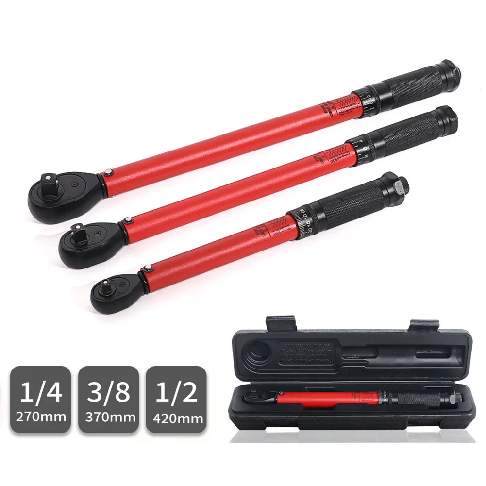 

Torque Wrench 1/2 3/8 1/4 Square Drive Preset Car Torques Keys For Bicycles Automotive Force Measure Workshop Hand Tools Access