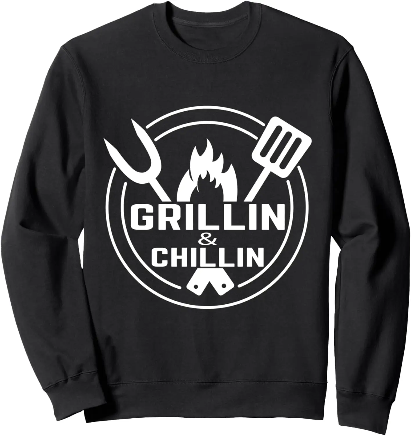 Funny Vintage grillin and chillin Quote BBQ Gift Home Cook Sweatshirt