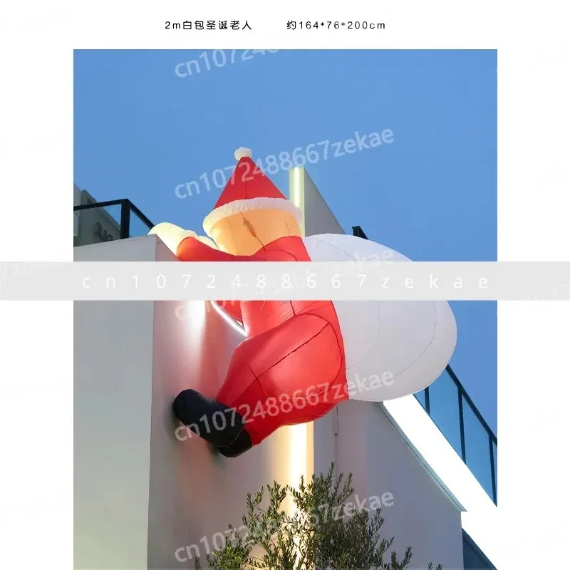 

Рождественские украшения, уличная надувная стена для скалолазания, Санта-Клаус, Рождественская дверь, голова, атмосфера, подвеска, сцена