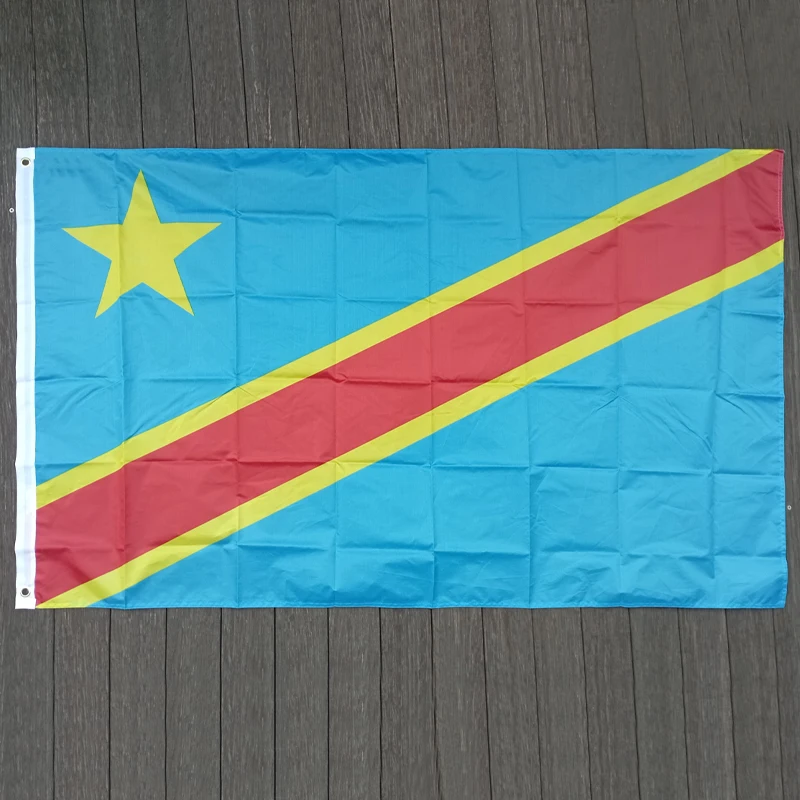 Xvggdg 90 X 150cm Congo Flag Congo Democratic Republic of the Congo Banner National Flag Home Decoration