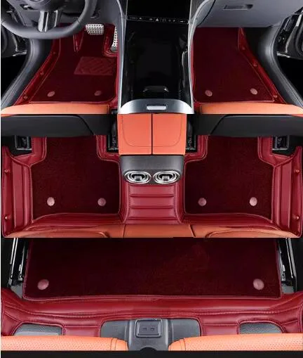 Custom special car floor mats for Toyota Land Cruiser 300 2026-2022 7 seats High quality double layers carpets for LC300 2025