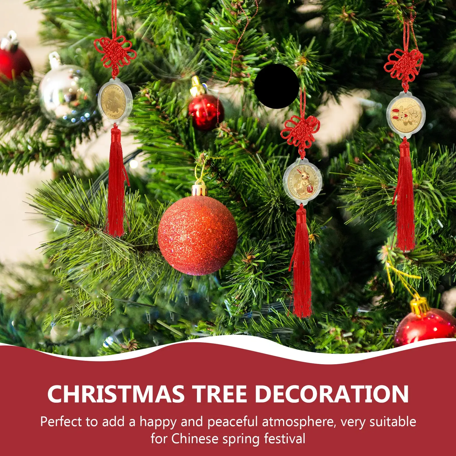 

6Pcs Chinese Style New Year Pendant Car Interior Decor Spring Festival Tassel Ornament Chinese Knot Spring Festival Decor