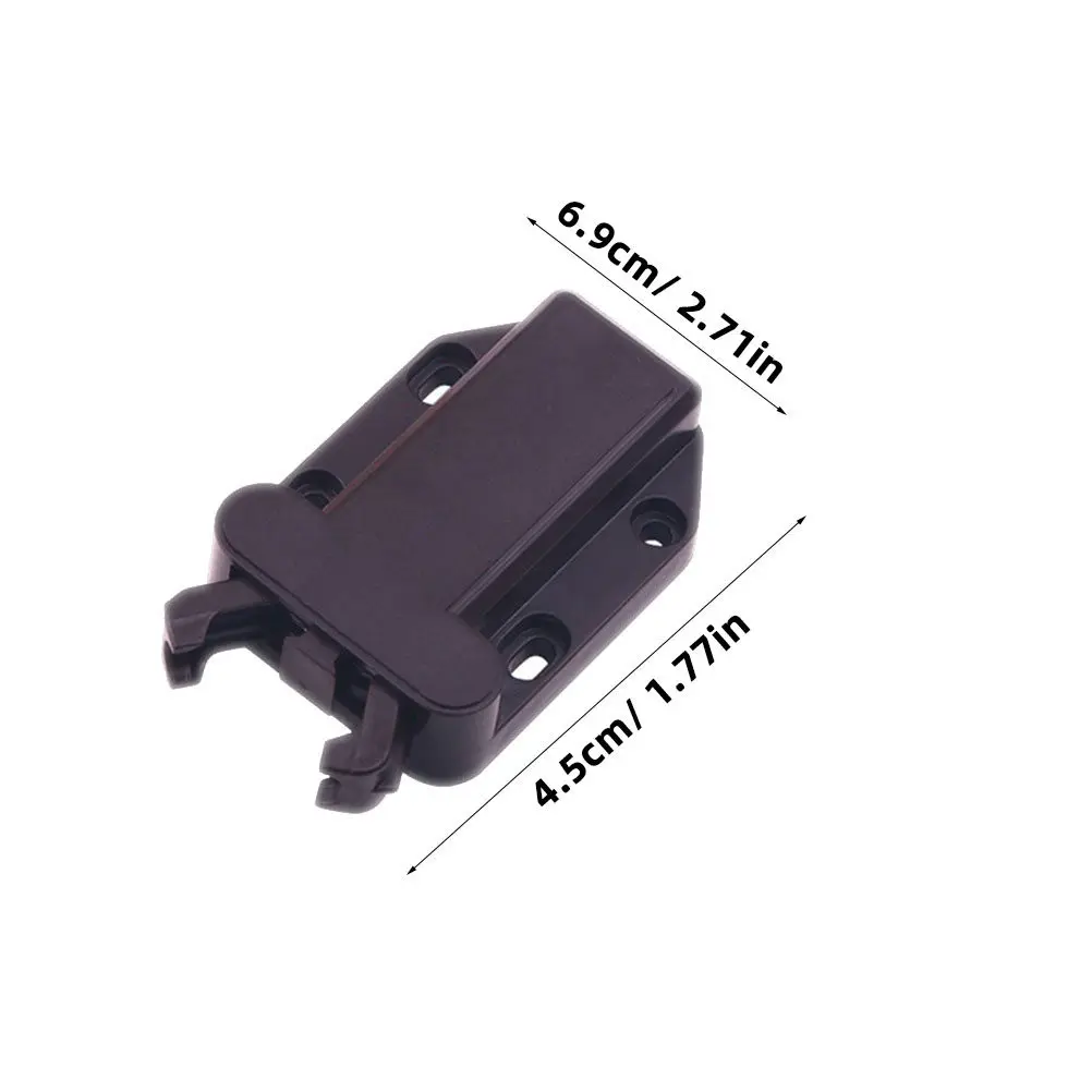 4pcs Heavy-Duty Push-to-Open Cabinet Latch, Touch Spring Lock for Drawer & Cupboard Doors, Invisible Auto-Close