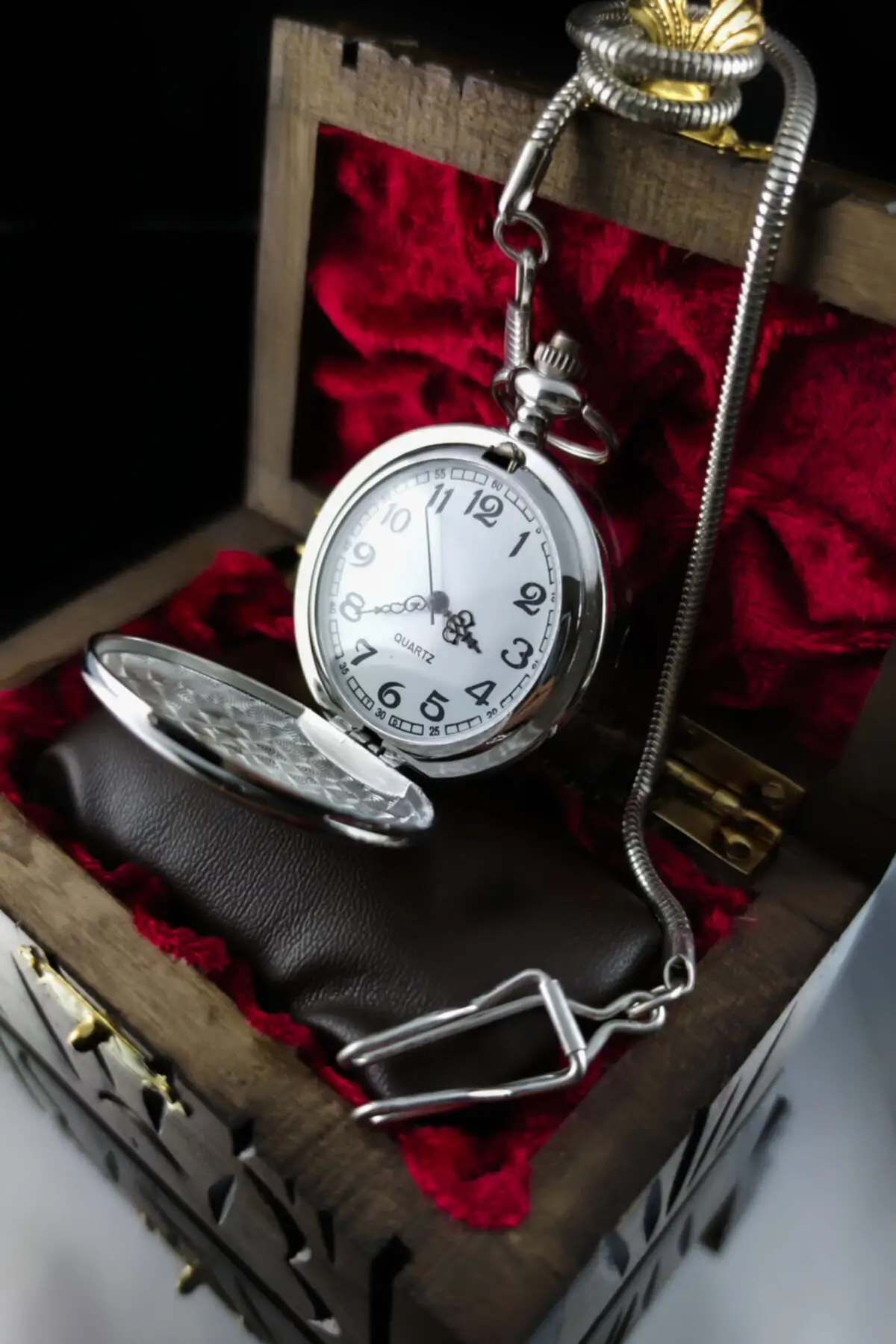 Custom Wooden Box Tcdd Köstekli Pocket Watch