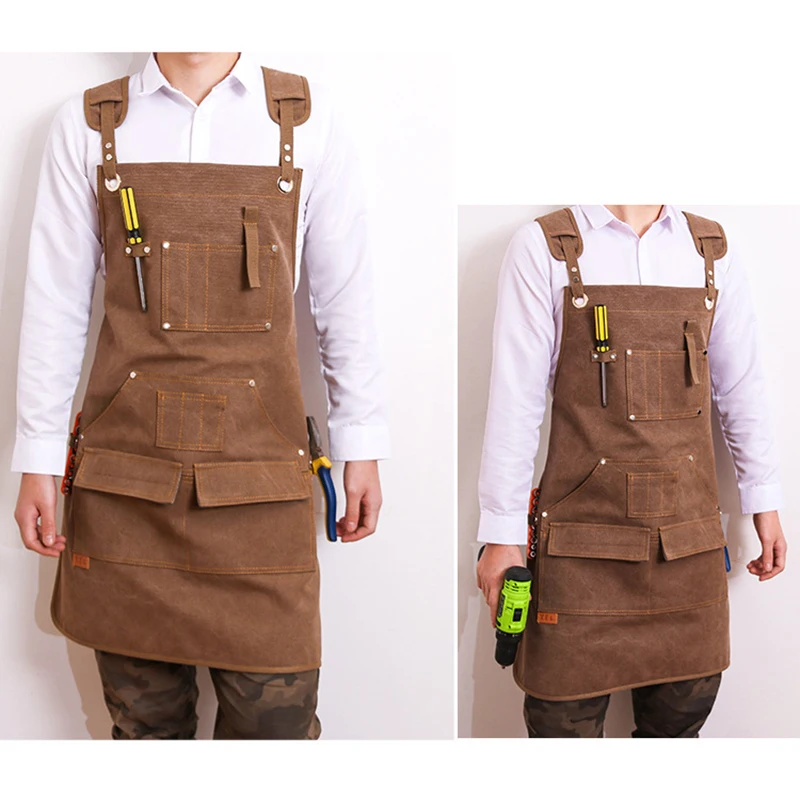 Canvas Denim Apron Smock With Pocket House Work Pinafore Garden Cleaning Pinny Canvas Apron Kitchen Accessorie Cowboy Apron CooK