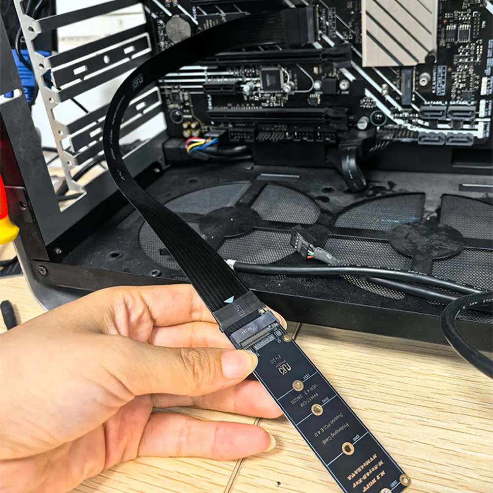 NGFF M-Key PCIe4.0 SSD Extention Card M.2 NVMe SSD Extension Cable Solid Drive Riser Card for M.2 2230 2242 2260 2280 SSD
