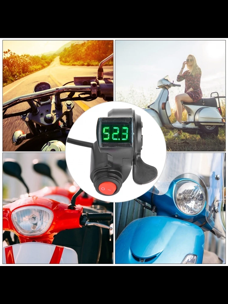 AliExpress NONE E‑Bike Thumb Throttle LCD Display Digital Battery Voltage Power Switch Perfect Quality Durable Easy Using for Electric Vehicle