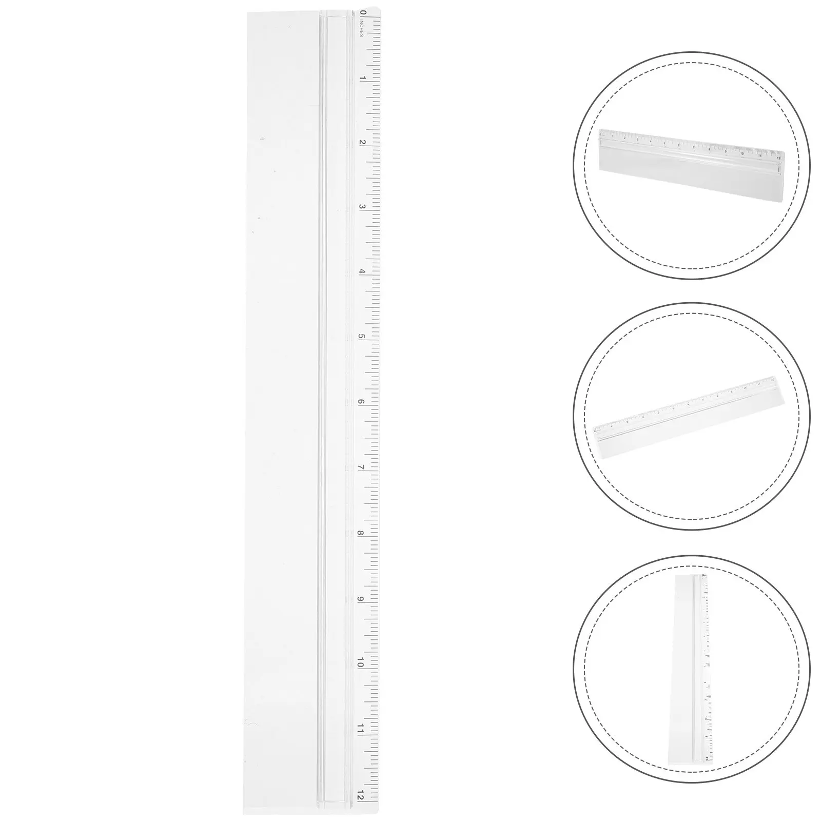 

Transparent Plastic Magnifying Ruler 30Cm Clear Straight Scale Ruler for Students Teachers Office Drawing Drafting Measuring