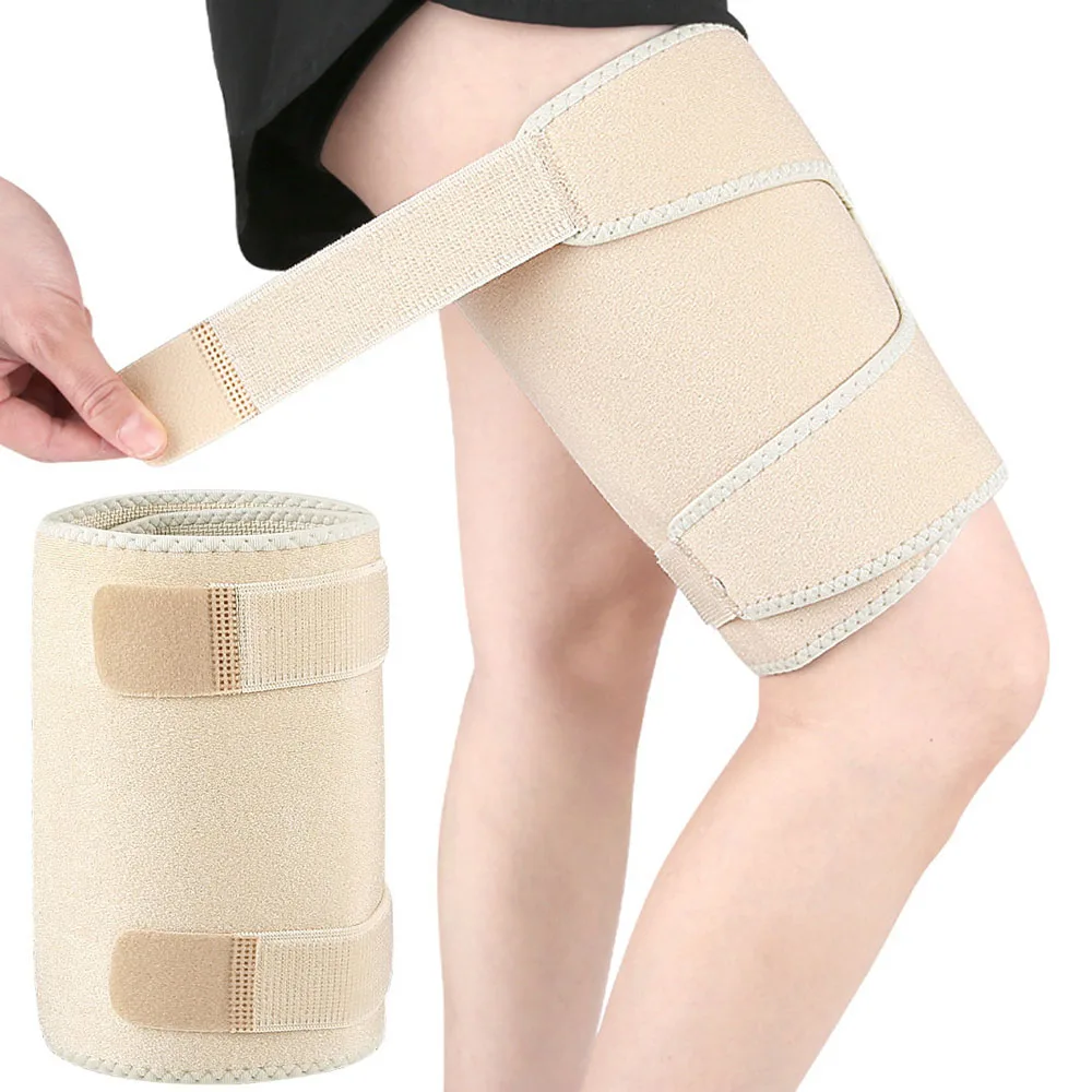 1Pcs Thigh Compression Sleeve for Men and Women,Upper Leg Sleeves,Anti Slip Hamstring Compression Sleeve for Pulled Muscle Relif