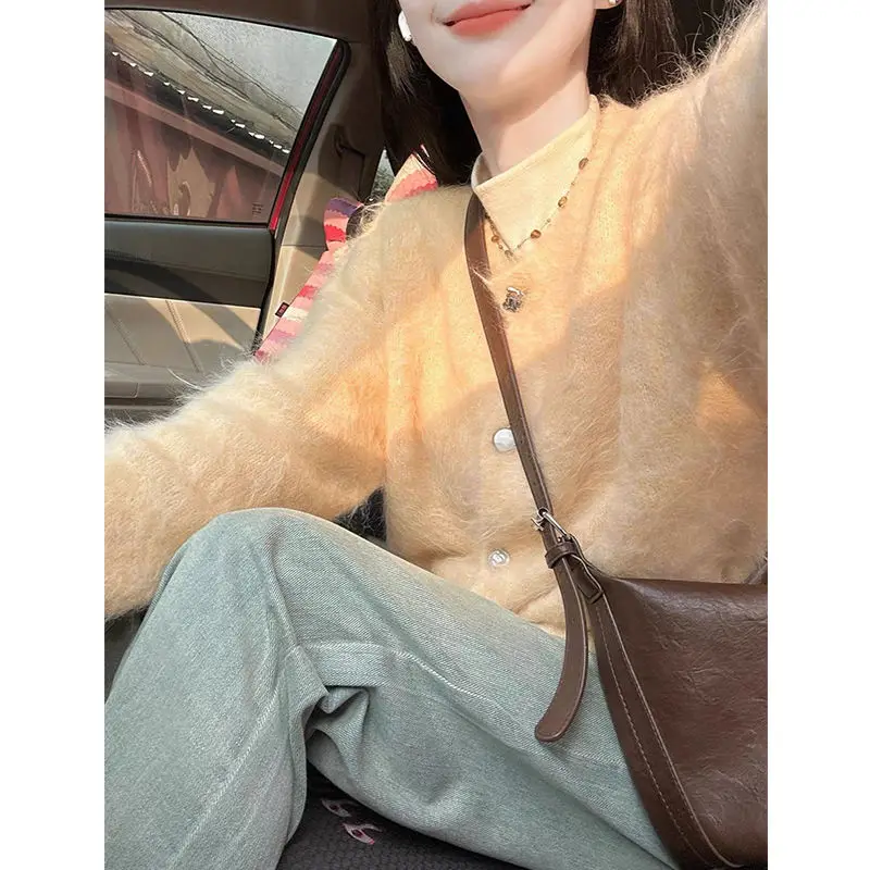 Sweater, Jumper, Cardigan Wanita Jepang Harajuku Merino Fair Isle Punk Santai Natal Liburan Meriah Musim Dingin Termal Manis