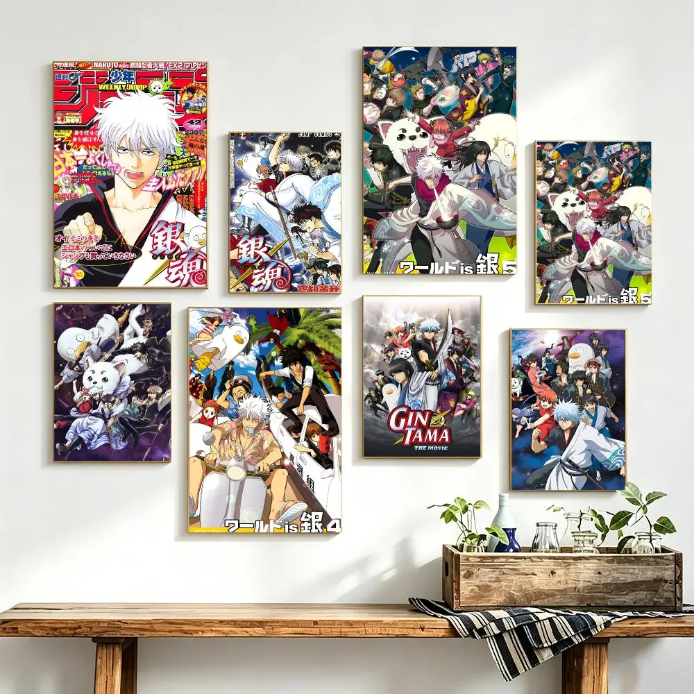 Hilarious Comedy Anime G-Gintama Poster Wall Art Decal for Bedroom Study Decor Gifts