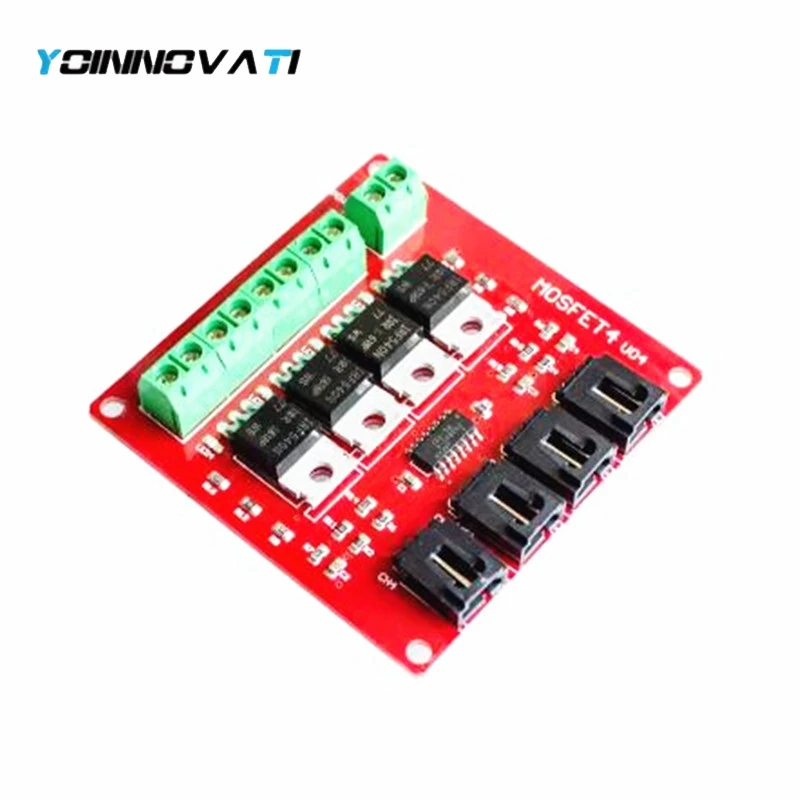 YT 1pcs-10pcs Four Channel 4 Route MOSFET Button IRF540 V4.0+ MOSFET Switch Module