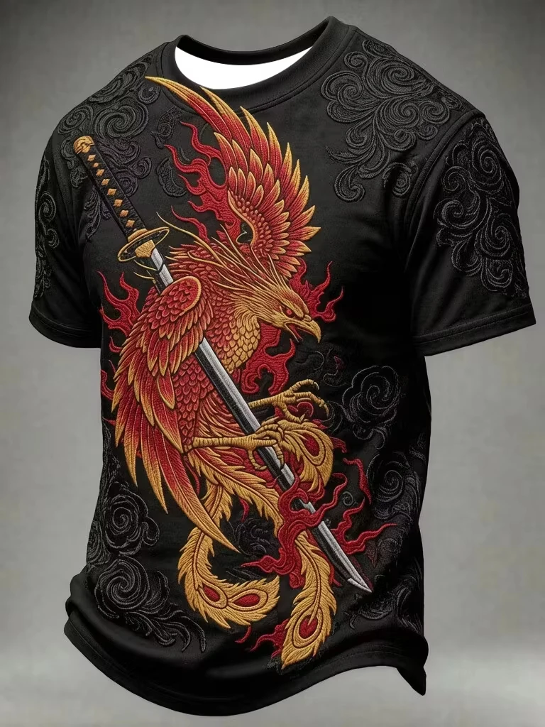 Summer 2027 Men's Best-Selling Japanese Culture Sport Shirt T-Shirt 3D Printed Sport Dri-fit Family Version Casual T-Shirt Top
