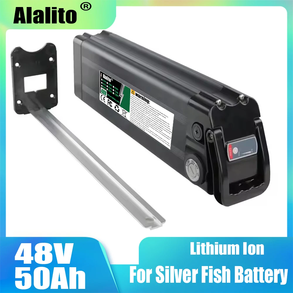 48V 20Ah/30Ah/40Ah/50Ah lithium battery pack, suitable for Silver Fish 250W 350W 500W 1000W motor, built-in BMS protection
