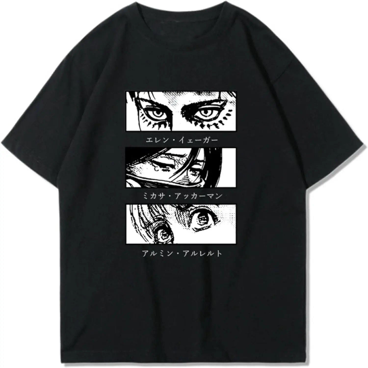 Anime T-Shirt Attack Titan Tee Ymir Eren Cosplay Unisex Short Sleeve Shirt Survey Corps Emblem AOT Crew Neck