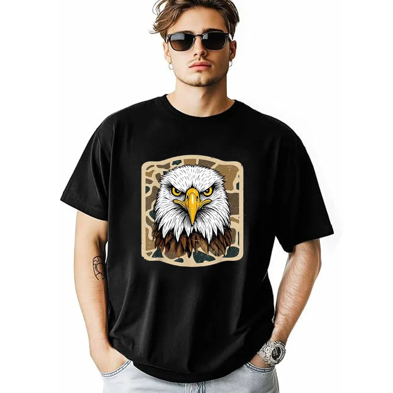Eagles Camo Football Game Day Schul-Maskottchen Team Spirit T-Shirt Y2k Schul-Football-Team Spirit Kleidung Weiches Baumwoll-Grafik-T-Shirt – Detail 20