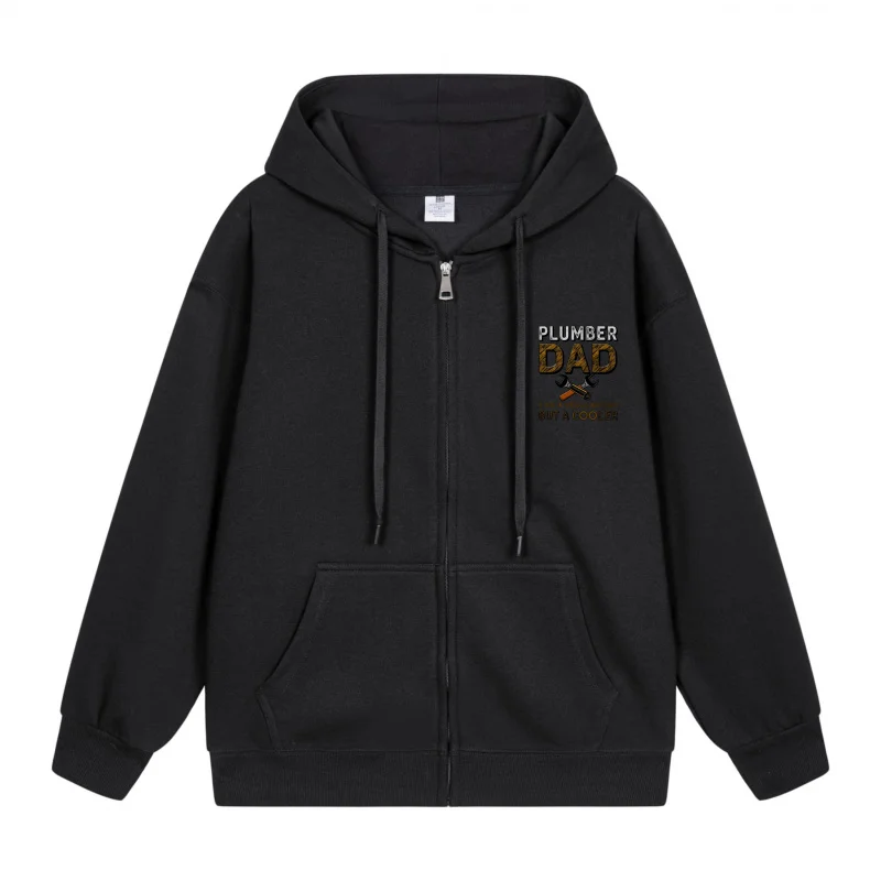 

Men's Zip-Up Hoodie Plumber Dad Since Two Thousand 2025 New Style Casual Couples’ Style Casual and Loose
