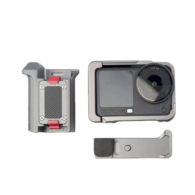 

Aluminum Alloy Protective Frame Adapter Horizontal/Vertical Shooting for DJI Action 6 Action Camera