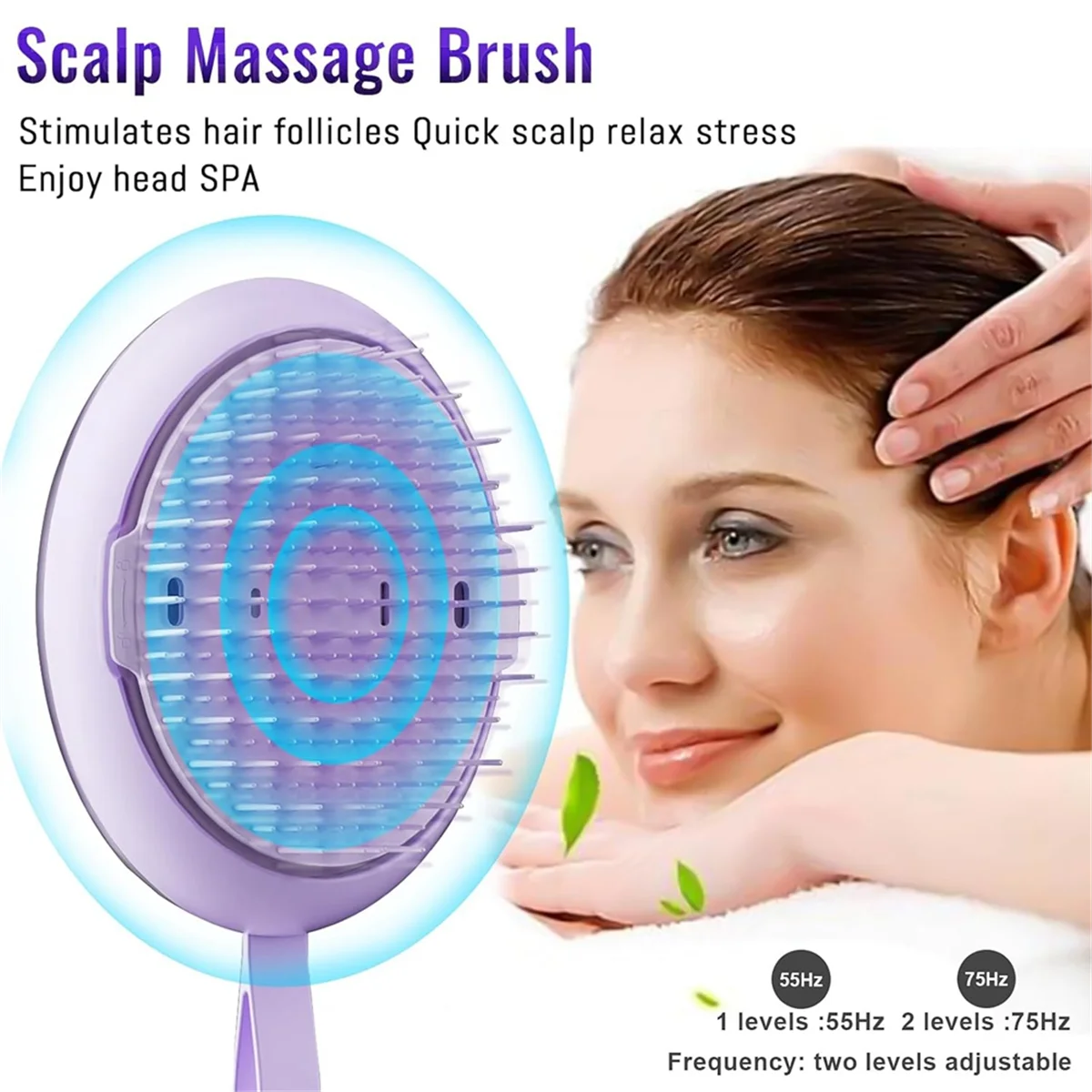 NEW Scalp Massager Hair Growth Devices Electric Anion Hair Brush for Stimulate Hair Follicles - Rechargeable Heads Vibrating