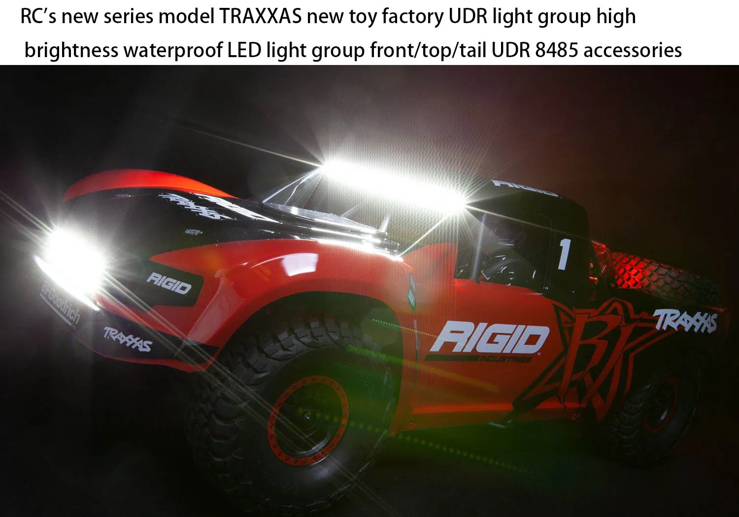 RC fully upgrades TRAXXAS original UDR light group, high brightness waterproof LED light group, front/ceiling/rear roof UDR 8485