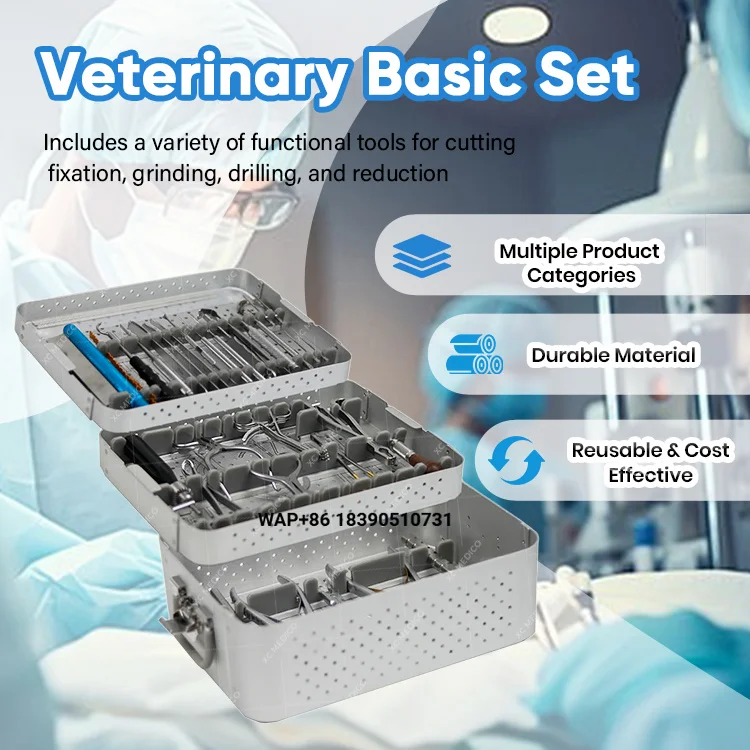Veterinary Orthopaedic Surgical Instruments Veterinary Basic Medical Kit: Large/Small Animal Clinic Surgical Comprehensive Kit