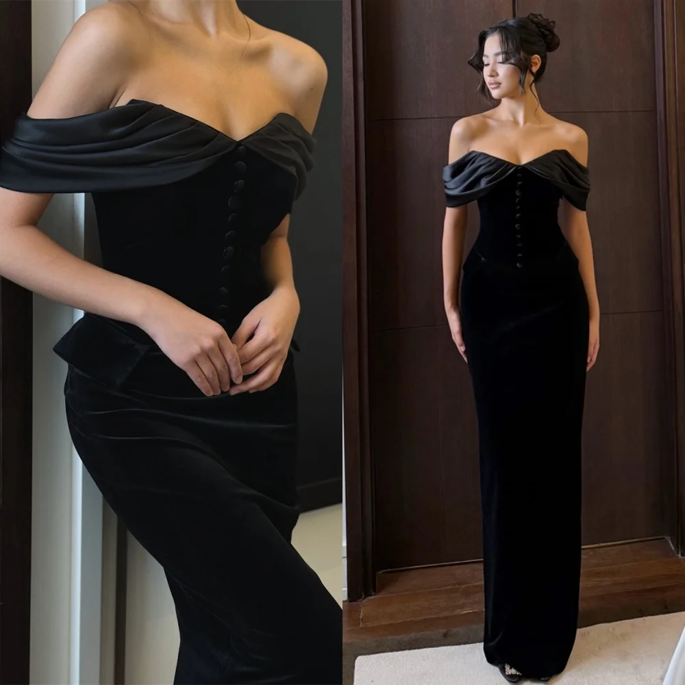 

Customized Temperament Jersey Evening Dresses Exquisite Off the Shoulder Homecoming Dress Fashion Special Occasion Gowns