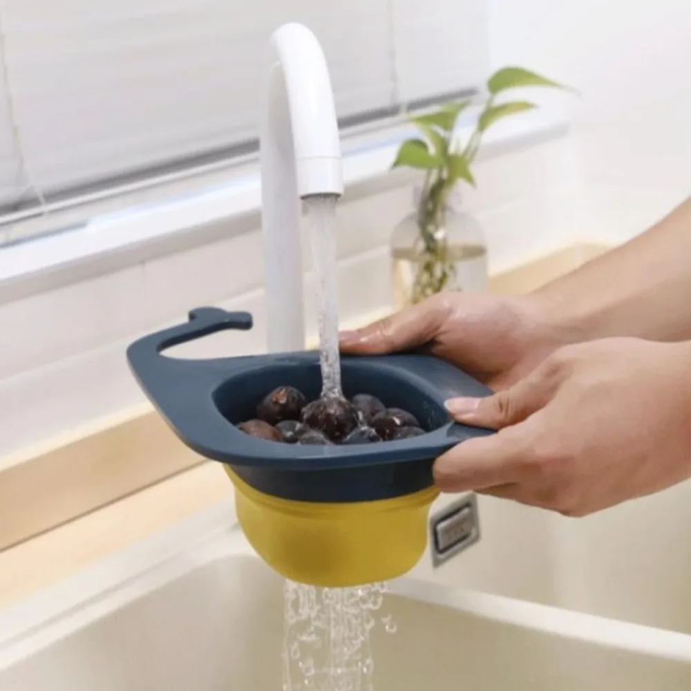 

Gift Multi-Purpose Kitchen Sink Filter Basket Anti-leakage Foldable Sink Whale Drain Basket Versatile Drain Bowl Kitchen Use