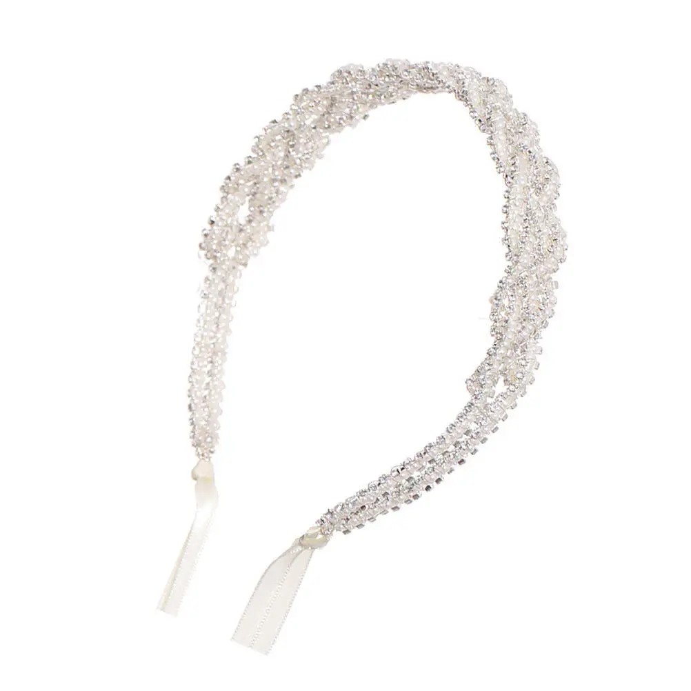 

Wedding Beaded Headband Comfortable Fit Bridal Bride Bridesmaid Headdress Headpiece Hairband Headwear for Wedding Engagement