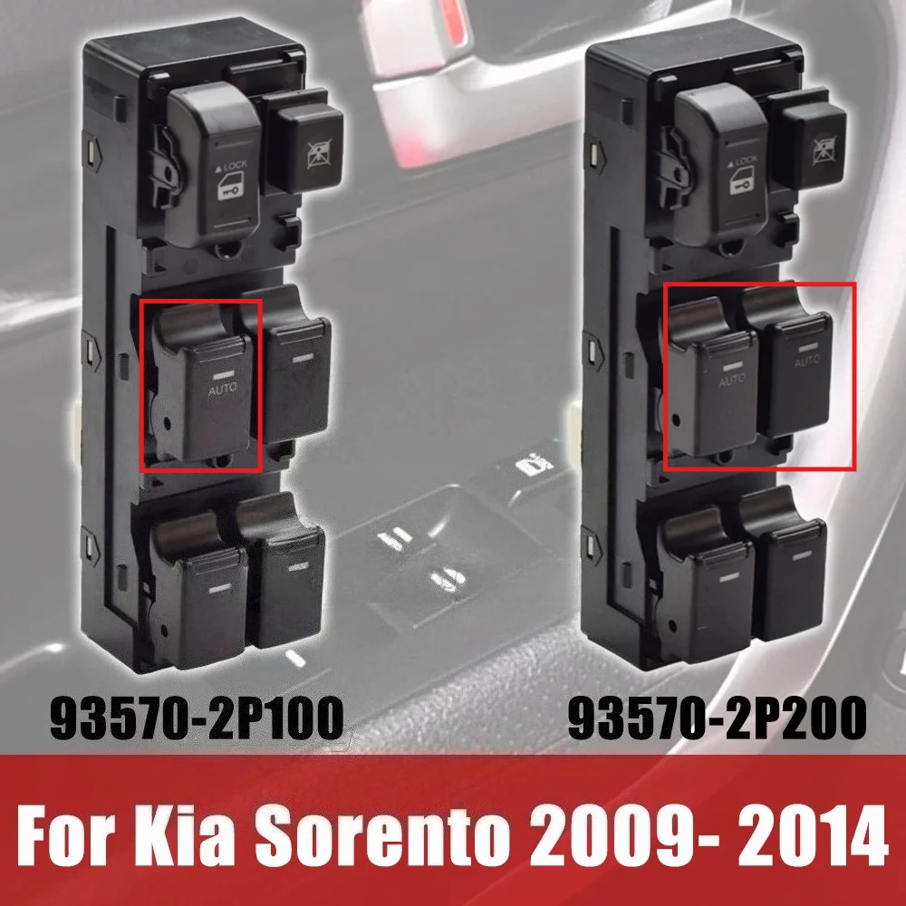 

Для Kia Sorento 2009-2014 Передний левый переключатель стеклоподъемника 93570-2P100 93570-2P200 93573-2P200 93570-2P100VA