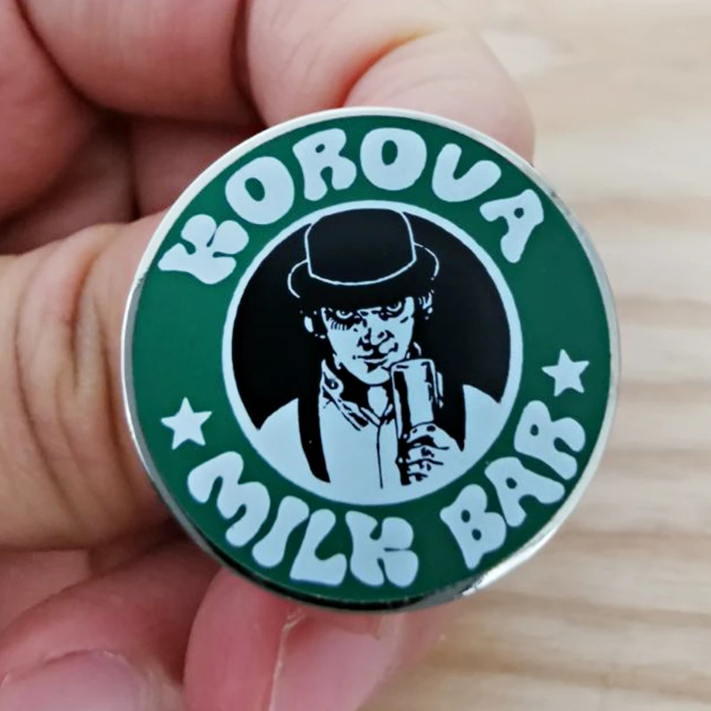Alex DeLarge Korova Milk Bar enamel pin Movie A CLOCKWORK ORANGE badge view 3