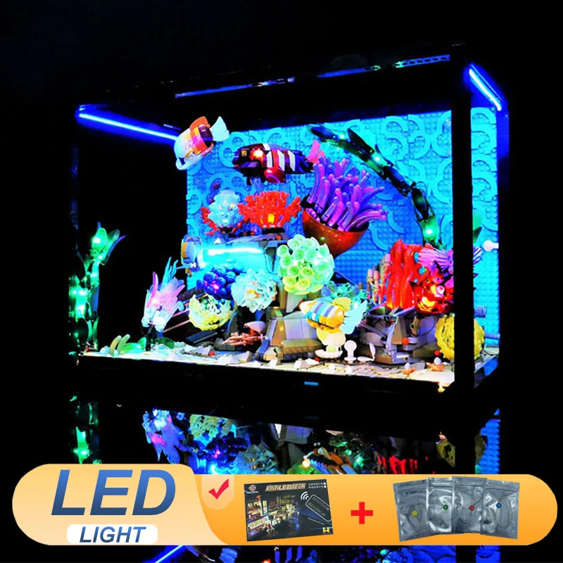 

Комплект светодиодных ламп для LEGO 10366, лампа для тропического аквариума, игрушки для самостоятельной сборки, подарок (не включает строительные блоки, кирпичи, наборы, модели)