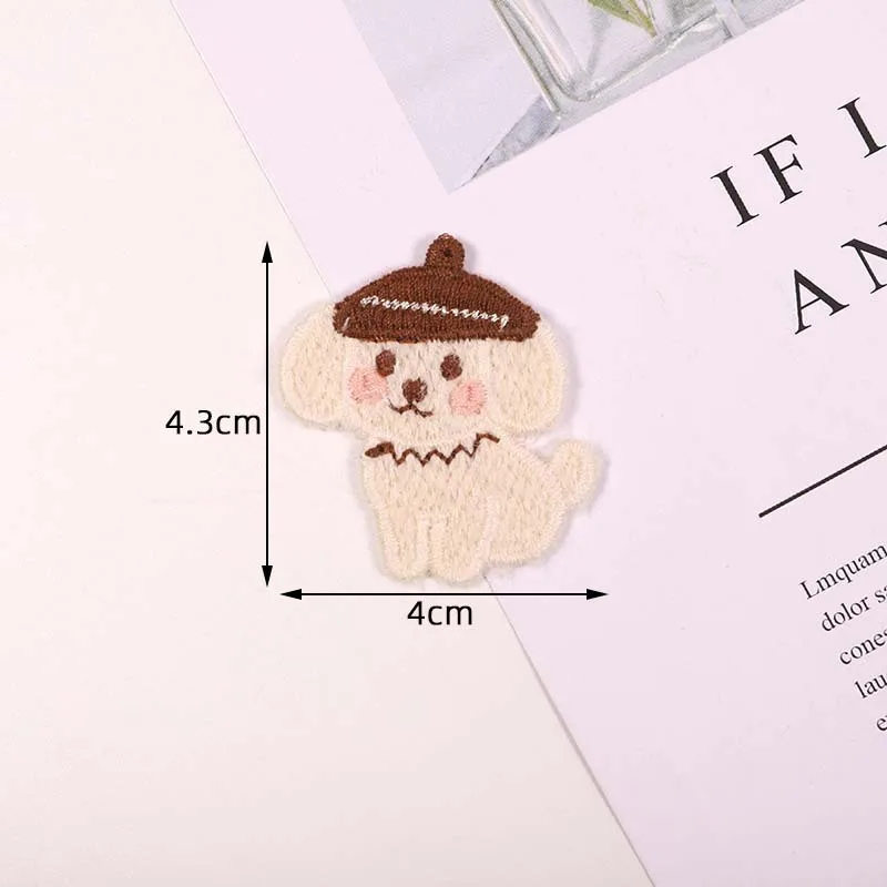 15pcs Clothing and bag accessories versatile patch fabric appliqué hair clip small trinkets Cute alpaca onesie dog cartoon embro