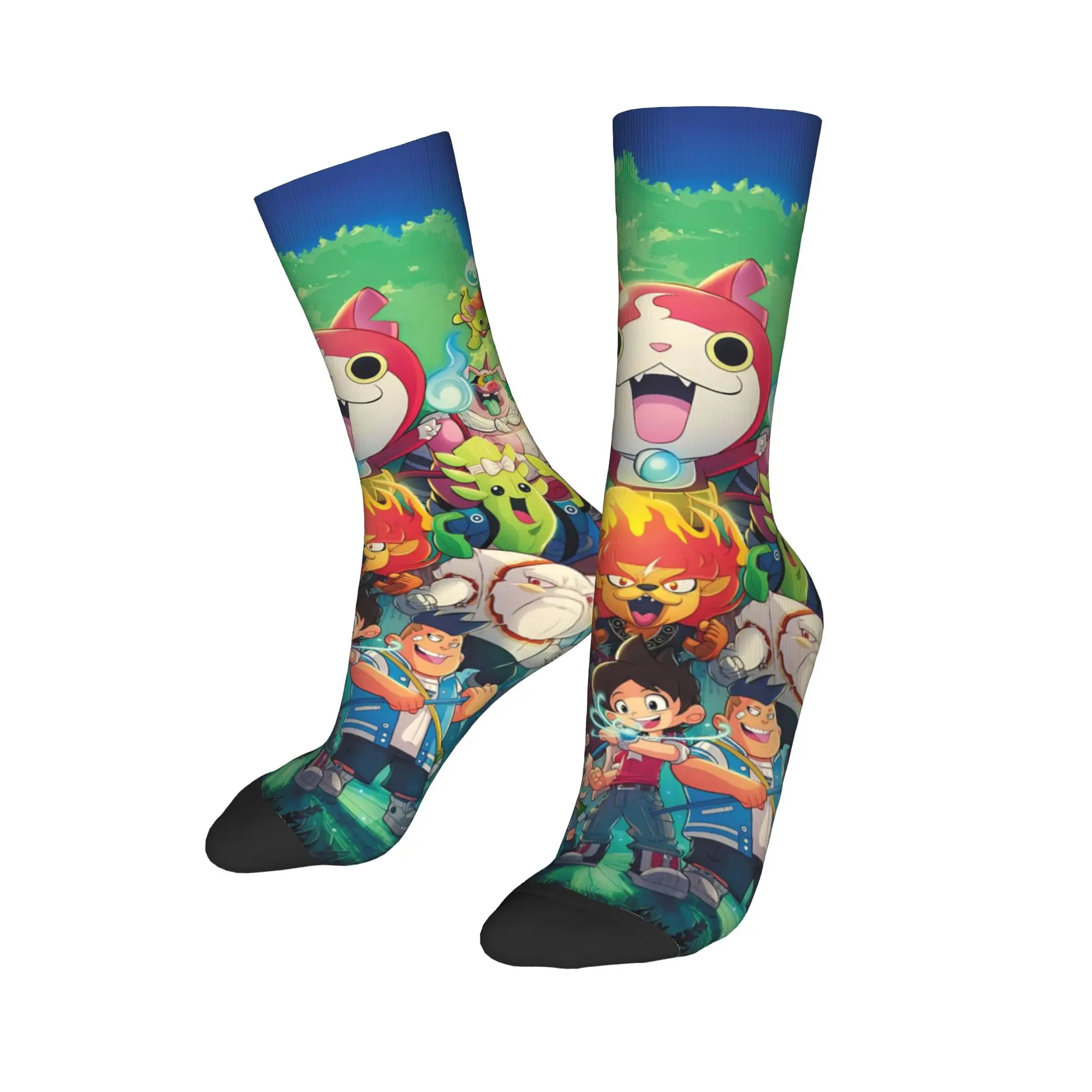 Yokai Watch Game Socks Men Women Polyester Jibanyan Robonyan Shogunyan Socks Spring Summer Autumn Winter Middle Tube Socks Gift