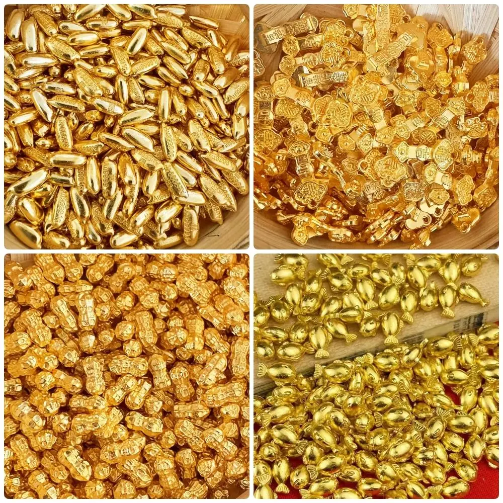 50/100 Pièces Mini Barres d'Or Solides en Alliage Durable, Ornement Artisanal pour l'Attraction de Richesse, Décoration d'Intérieur