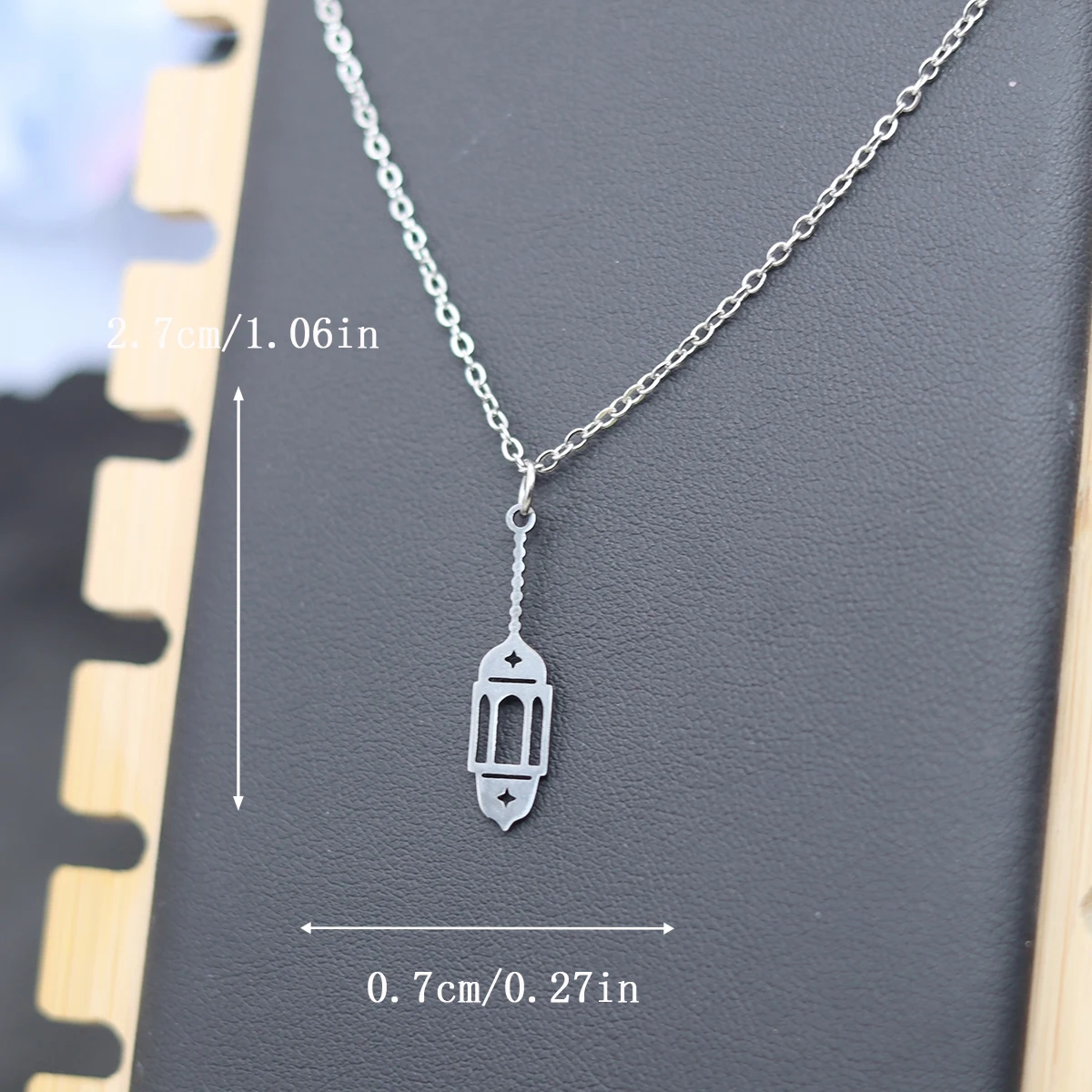 Kinitial Ceiling Lamp Hollow Hanging Cross Necklace Stainless Steel Window Porch Garden Shadow Lantern Art Decor Pendant Choker