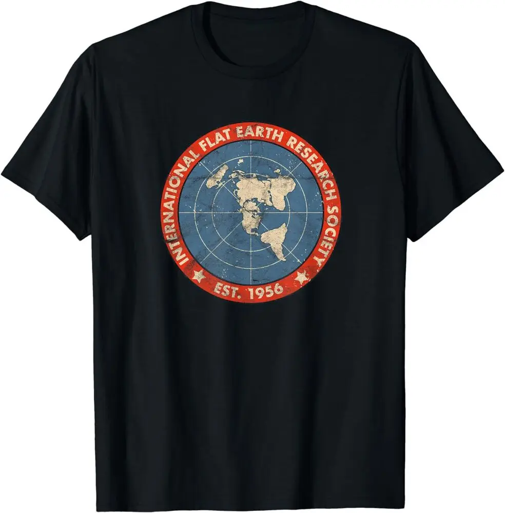 International Flat Earth Research Society Conspiracy Theory T-Shirt For Men Clothing Women Tees Y2K Tops Unisex Summer