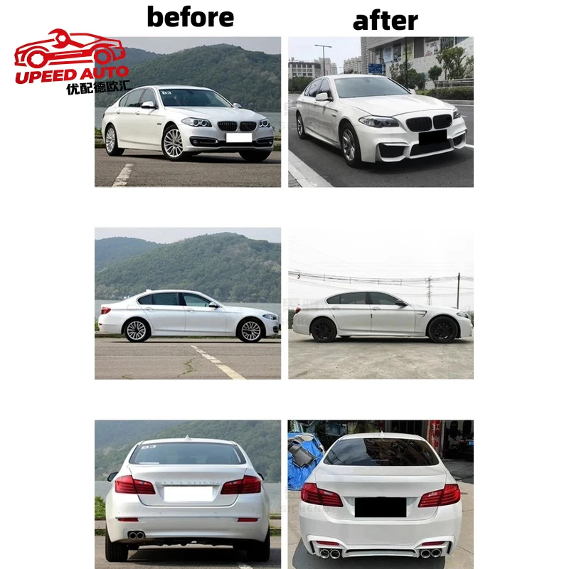 Suitable for Body Kit BMW 5 Series F10 F18 11-17 Modified New Style M5 Front Rear Bumper Side Skirt Tail Throat Car Accessories view 5
