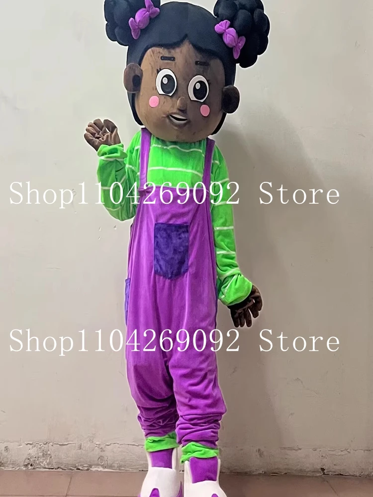 

Custom Gracie Corner Little African Black Girl Mascot Costume Cute Cartoon Cosplay Costume Birthday Anime Character Party Maskot