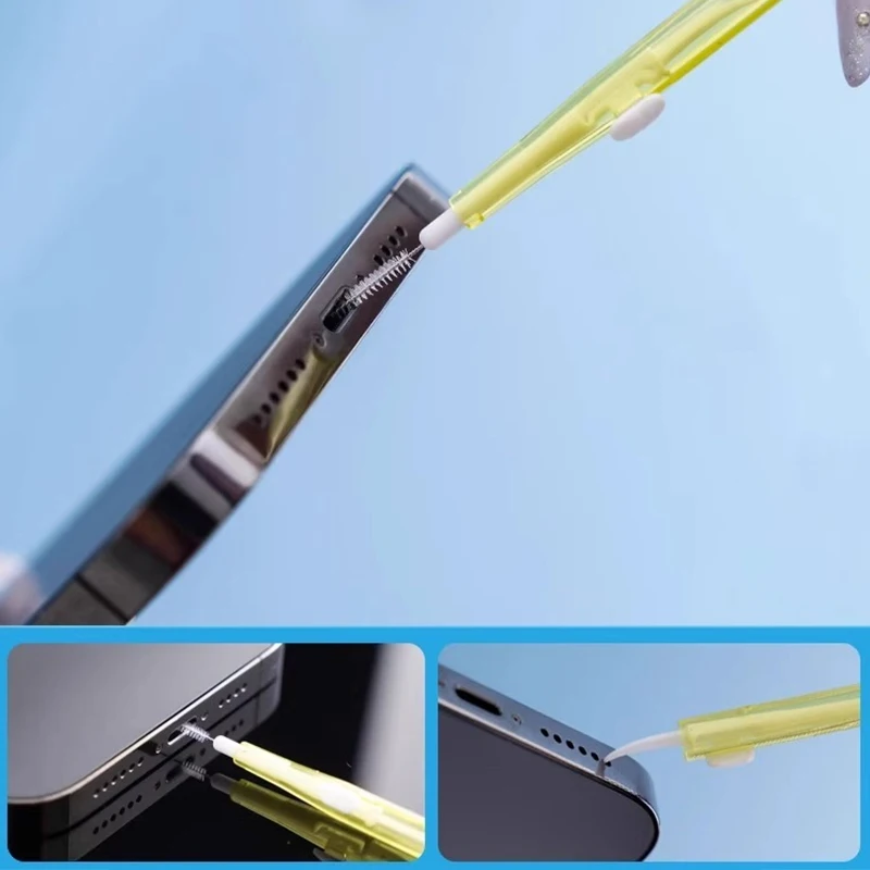 1/3/5PCS USB C Charging Port Universal Mini Cleaning Brush Metal Dust Plug Removal Cleaner Kit For IPhone Earphone Clean