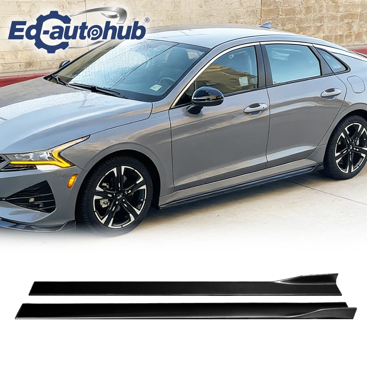 

For KIA K5 2021-2026 Side Skirt Lip Splitter Spoiler Body Kit Gloss Black - Vehicle Exterior Aesthetic Enhancement