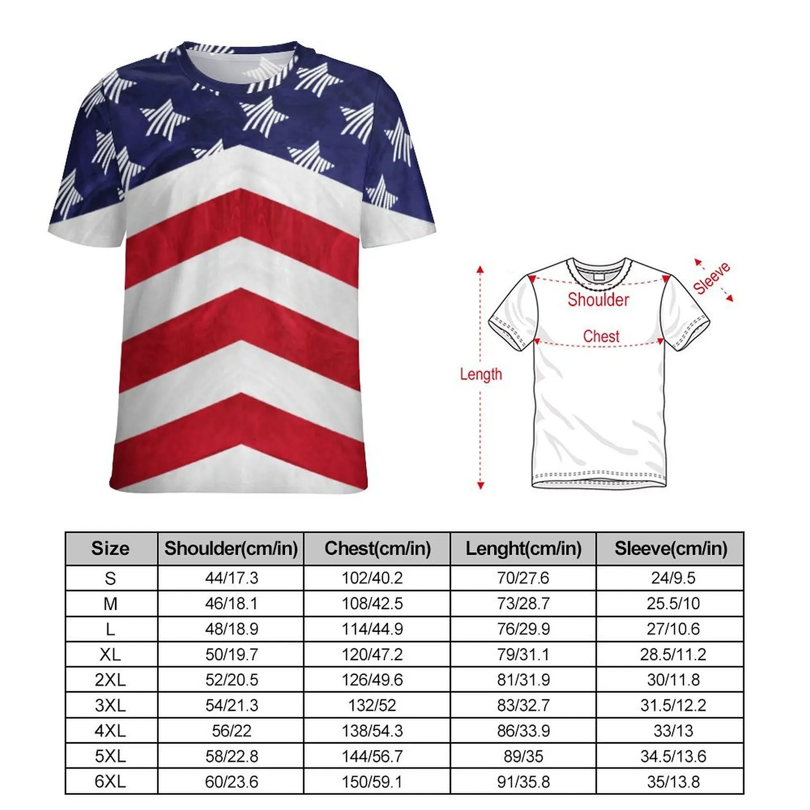 Patriotic American Flag T Shirt Red White Blue Stars Print Vintage T Shirts Male Awesome Tee Shirt Summer Short Sleeves Top Tees