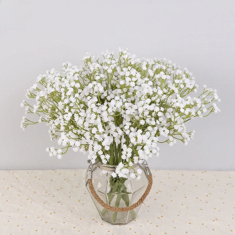 6 Bundles Artificial Flowers Babies Breath Flowers Fake Gypsophila Plants Flowers for Wedding Home Party Decor