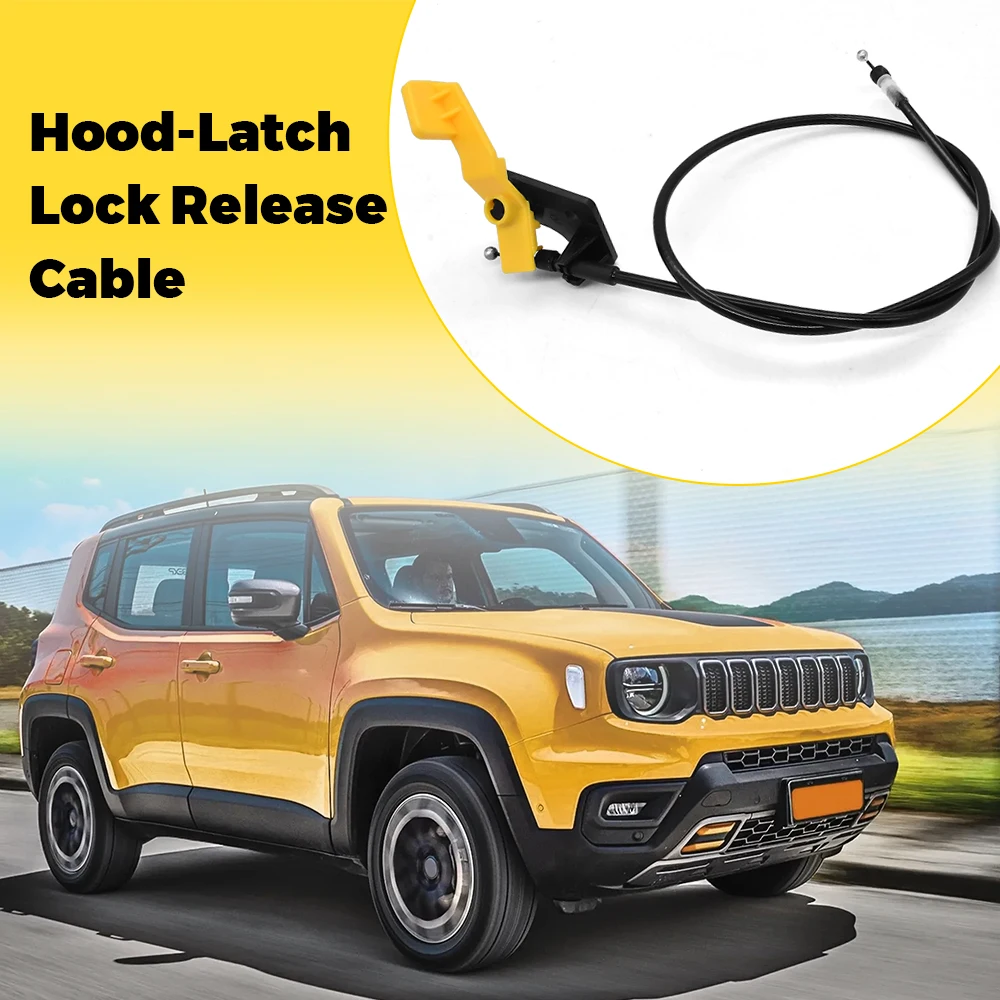 For Jeep 2015-23 Renegade Engine Cover Cable Front Short Yellow Handle 68247126AA 51972891