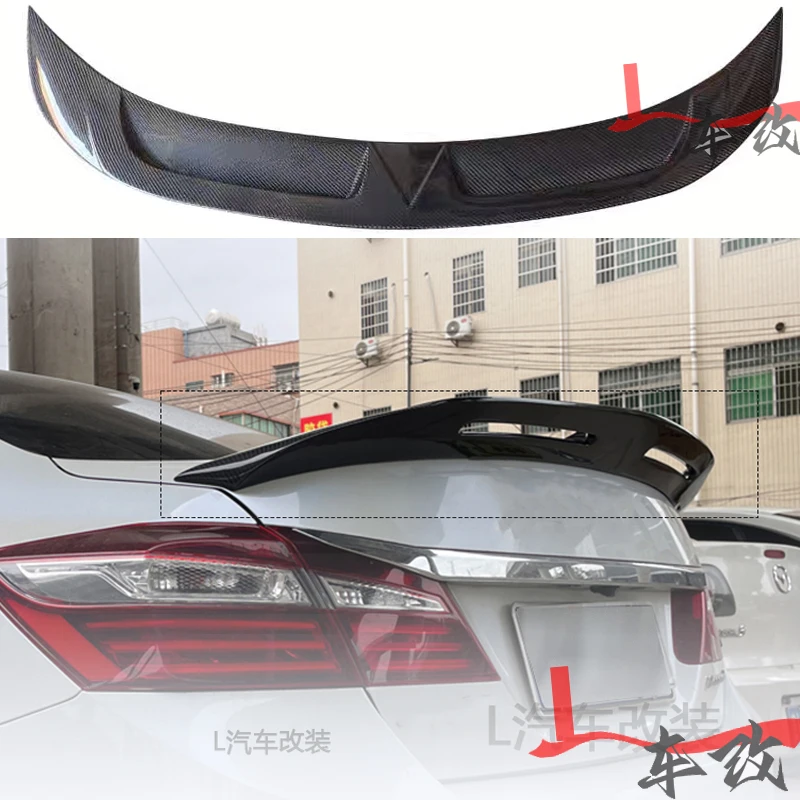 For Honda 2014 2015 2016 Accord 9th Generation Spoiler  Accord Spoiler High Quality 100% Pure Carbon Fiber Material Rear Wing