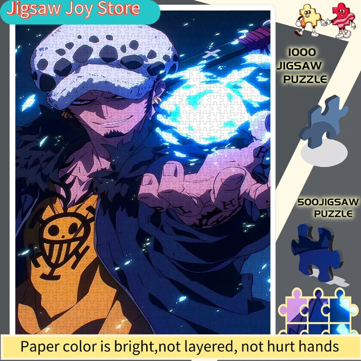 

Пазл-головоломка Trafalgar Law's Dominant Appearance Blue Energy без рамки, для самостоятельной сборки - Идеальный выбор для любителей DIY - Бумага