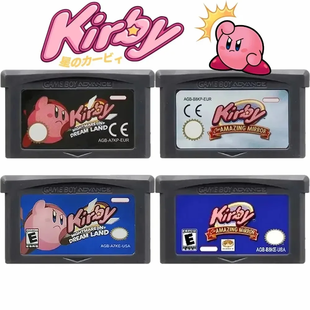 

For GBA NDS GBA Kirby Game Cartridge 32-Bit Video Game Console Card English Version Amazing Mirror Nightmare in Dream Land game